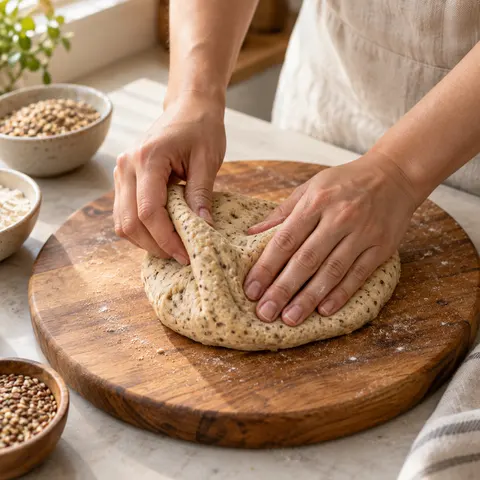 Illustration: knead until workable