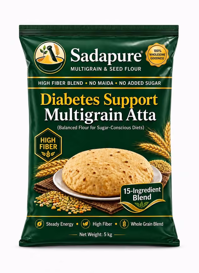 Diabetic Multigrain Atta (ذیابیطس ملٹی گرین آٹا), 15 Grain Stone Ground Flour for Sugar Patients