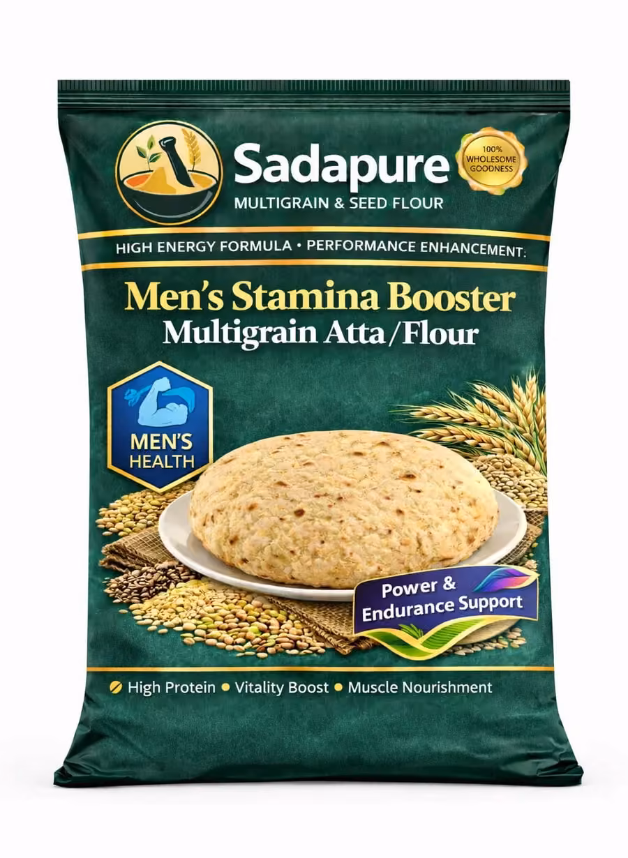SadaPure Stamina Booster Multigrain Atta — 15-Grain & Seed Blend