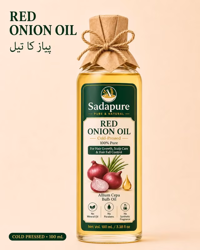 Red Onion Oil (پیاز کا تیل) — Hair & Scalp Massage Oil, 140 ml