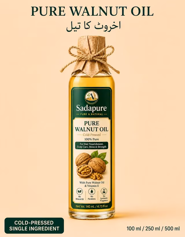Pure Walnut Oil (اخروٹ کا تیل) — Hair, Scalp, Skin & Body Massage