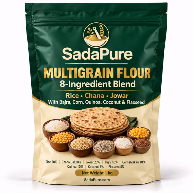 Gluten Free Atta (Rice, Millet, & Jowar Atta) — 8-Ingredient Blend