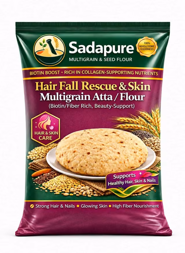 Hair Fall Rescue & Skin Multigrain Atta (Flour) — Fibre-Rich Blend