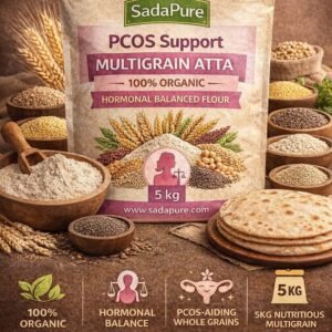 PCOS Support Multigrain Atta – 100% Organic, Hormonal Balanced Flour, 5kg Bag