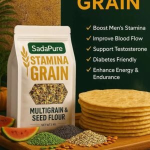 SadaPure Men’s Stamina Booster Multigrain Atta (Flour) 5KG