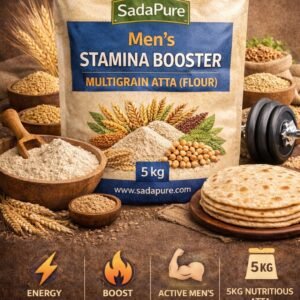SadaPure Men’s Stamina Booster Multigrain Atta (Flour) 5KG