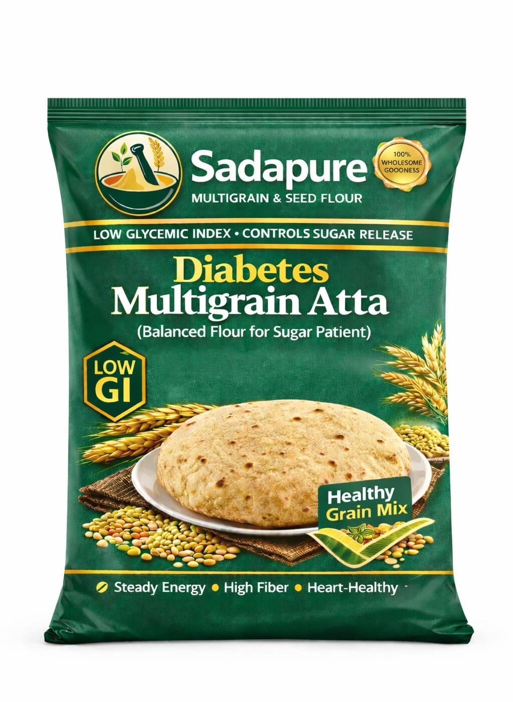 Diabetes Multigrain Atta (Balanced Flour for Sugar Patient ) – 5 kg