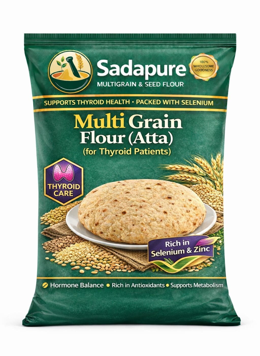 Multigrain Flour (Atta) for Thyroid Patients