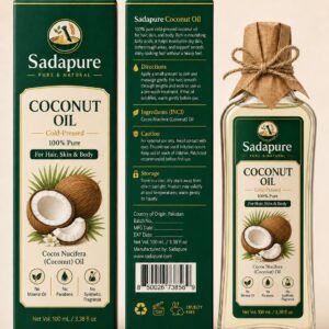 Coconut Oil 100ML bottle for hair and skin care